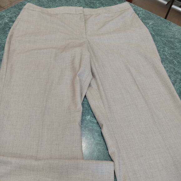 Isaac Mizrahi Dress Pants Womens 14 Brown Wool Blend Woven Straight Leg Career - Picture 4 of 12